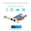 Placa de rede StarTech.com 2 portas 2.5Gbps NBASE-T PCIe, Intel I225-V, placa de rede de computador de duas portas, NIC multi-gigabit, placa LAN para servidor PCI Express, interface Ethernet para desktop