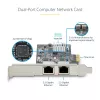 Placa de rede StarTech.com 2 portas 2.5Gbps NBASE-T PCIe, Intel I225-V, placa de rede de computador de duas portas, NIC multi-gigabit, placa LAN para servidor PCI Express, interface Ethernet para desktop