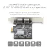 Placa de rede StarTech.com 2 portas 2.5Gbps NBASE-T PCIe, Intel I225-V, placa de rede de computador de duas portas, NIC multi-gigabit, placa LAN para servidor PCI Express, interface Ethernet para desktop