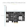 Placa de rede StarTech.com 2 portas 2.5Gbps NBASE-T PCIe, Intel I225-V, placa de rede de computador de duas portas, NIC multi-gigabit, placa LAN para servidor PCI Express, interface Ethernet para desktop