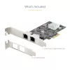Placa de rede StarTech.com 2 portas 2.5Gbps NBASE-T PCIe, Intel I225-V, placa de rede de computador de duas portas, NIC multi-gigabit, placa LAN para servidor PCI Express, interface Ethernet para desktop