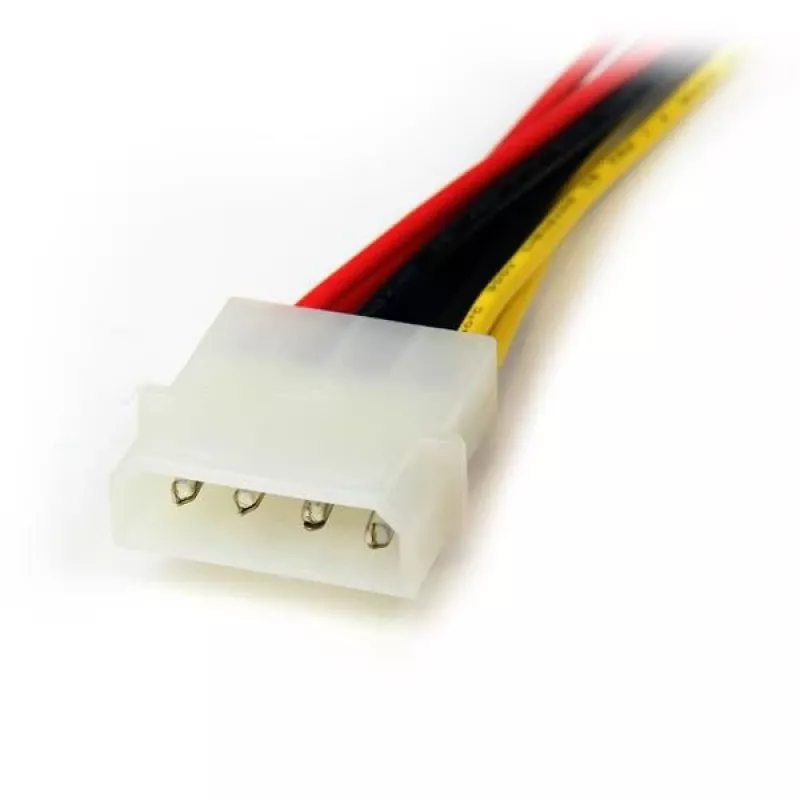 StarTech.com PYO2LP4SATA 12 in cabo adaptador em Y de alimentação de LP4 para 2x SATA, Molex de 4 pinos (macho) para 2x SATA de 15 pinos (fêmea), 30 cm