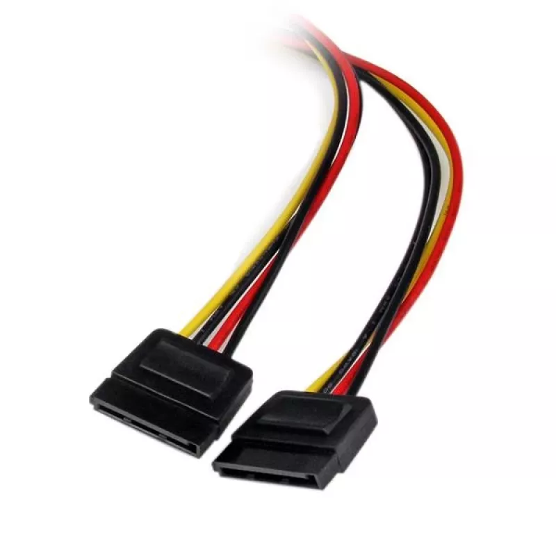 StarTech.com PYO2LP4SATA 12 in cabo adaptador em Y de alimentação de LP4 para 2x SATA, Molex de 4 pinos (macho) para 2x SATA de 15 pinos (fêmea), 30 cm