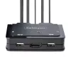 Switch KVM StarTech.com 2 portas híbrido cabo USB-C HDMI, 4K 60Hz, KVM compacto com cabos host integrados de 6ft/1,8m USB-A/HDMI/áudio e 4ft/1,2m USB-C, alimentado por bus - botão de controlo remoto/comutação por tecla de atalho