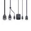 Switch KVM StarTech.com 2 portas híbrido cabo USB-C HDMI, 4K 60Hz, KVM compacto com cabos host integrados de 6ft/1,8m USB-A/HDMI/áudio e 4ft/1,2m USB-C, alimentado por bus - botão de controlo remoto/comutação por tecla de atalho