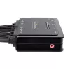 Switch KVM StarTech.com 2 portas dual-monitor cabo HDMI, 4K 60Hz, KVM compacto com cabos integrados de 1,5 m USB-A/HDMI/áudio, alimentado por bus – botão de controlo remoto/comutação por tecla de atalho