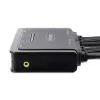 Switch KVM StarTech.com 2 portas dual-monitor cabo HDMI, 4K 60Hz, KVM compacto com cabos integrados de 1,5 m USB-A/HDMI/áudio, alimentado por bus – botão de controlo remoto/comutação por tecla de atalho