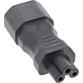 Adaptador de fonte de alimentação InLine IEC 60320 C14 / C5, 3 pinos, dispositivo IEC / portátil