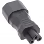Adaptador de fonte de alimentação InLine IEC 60320 C14 / C5, 3 pinos, dispositivo IEC / portátil