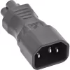 Adaptador de fonte de alimentação InLine IEC 60320 C14 / C5, 3 pinos, dispositivo IEC / portátil