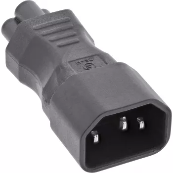 Adaptador de fonte de alimentação InLine IEC 60320 C14 / C5, 3 pinos, dispositivo IEC / portátil