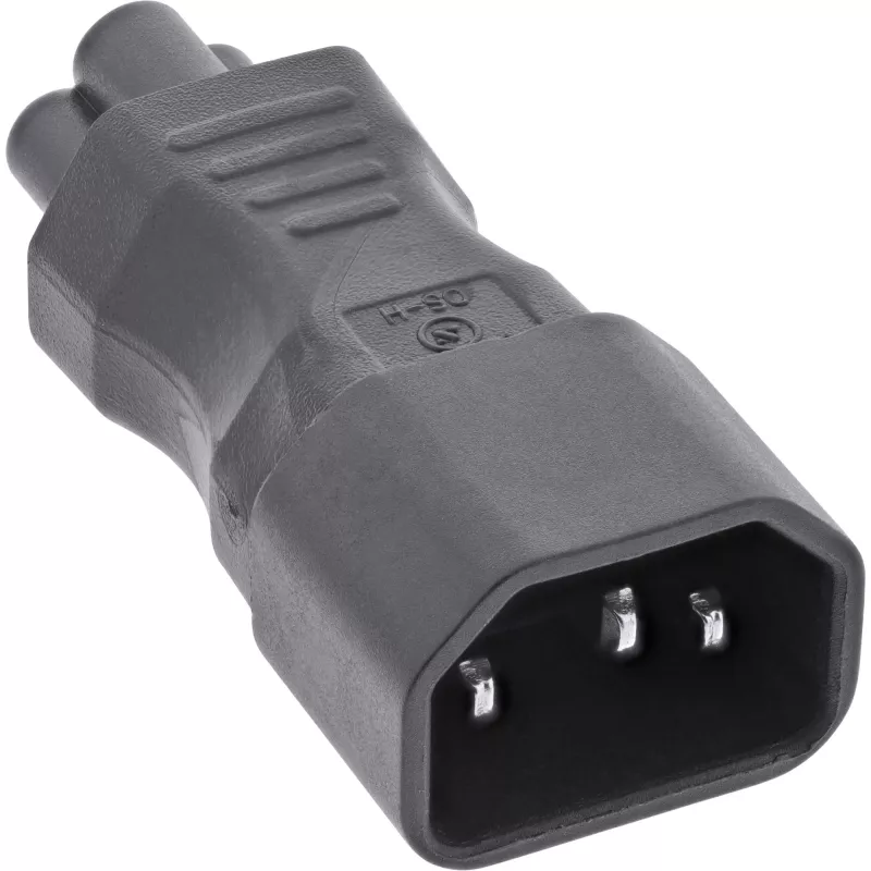 Adaptador de fonte de alimentação InLine IEC 60320 C14 / C5, 3 pinos, dispositivo IEC / portátil