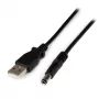 Cabo de alimentação StarTech.com USB para 5,5 mm – ficha oca tipo N – 1 m, 1 m, USB A, ficha oca tipo N