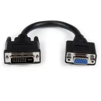 Adaptador de cabo StarTech.com 8in DVI para VGA – ficha DVI-I para conector fêmea VGA