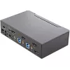 Switch KVM StarTech.com 2 portas HDMI - monitor único 4K 60Hz Ultra HD HDR - switch KVM HDMI 2.0 para desktop com hub USB 3.0 de 2 portas (5 Gbit/s) e 4x USB 2.0 HID, áudio - comutação por tecla de atalho - TAA