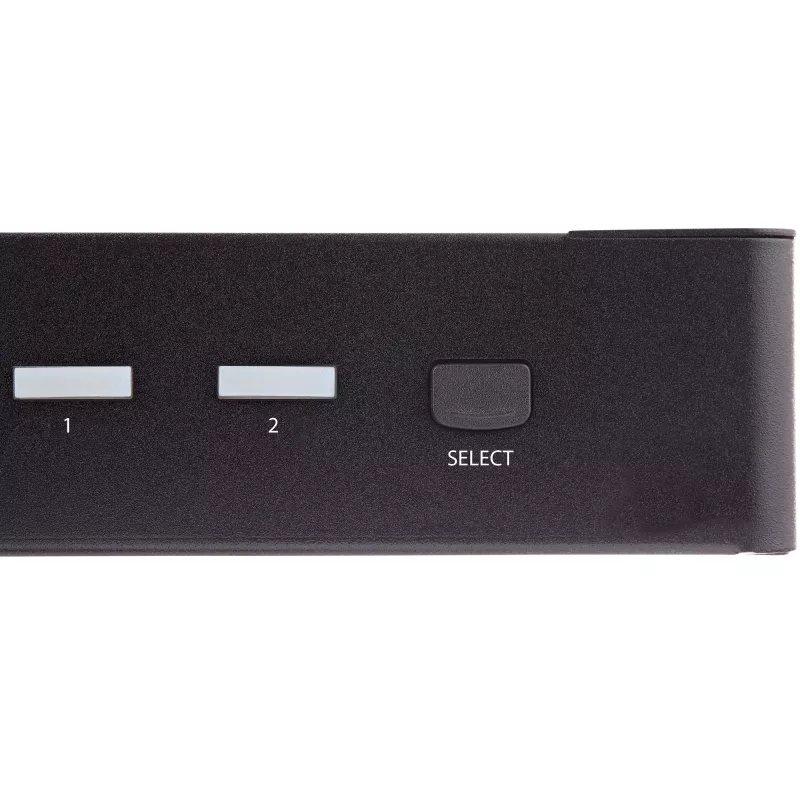 Switch KVM StarTech.com 2 portas HDMI - monitor único 4K 60Hz Ultra HD HDR - switch KVM HDMI 2.0 para desktop com hub USB 3.0 de 2 portas (5 Gbit/s) e 4x USB 2.0 HID, áudio - comutação por tecla de atalho - TAA