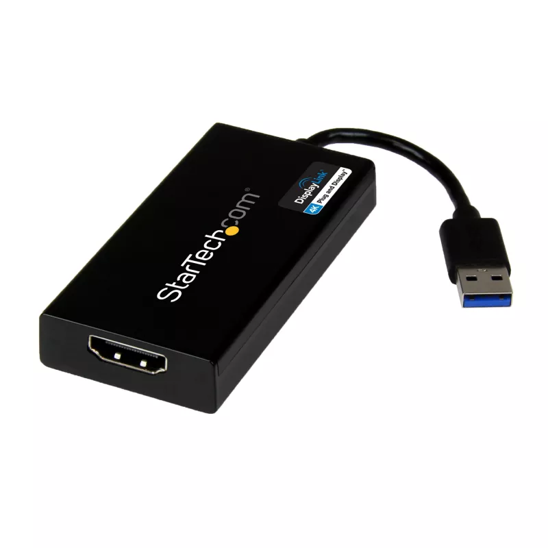 Adaptador StarTech.com USB 3.0 para HDMI - 4K 30Hz Ultra HD - certificado DisplayLink - adaptador conversor USB Type-A para HDMI para monitor - placa de vídeo e gráfica externa - Mac e Windows