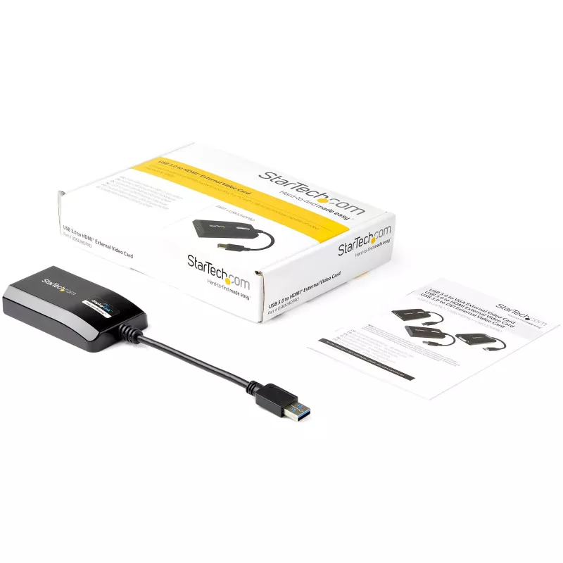 Adaptador StarTech.com USB 3.0 para HDMI - certificado DisplayLink - 1080p (1920x1200) - adaptador conversor USB Type-A para HDMI para monitor - placa de vídeo e gráfica externa - Windows/Mac