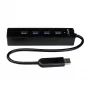 Hub StarTech.com 4 portas SuperSpeed USB 3.0 portátil com cabo integrado