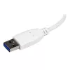 Hub StarTech.com 4 portas SuperSpeed Mini USB 3.0 portátil – branco