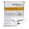 Hub StarTech.com 4 portas SuperSpeed Mini USB 3.0 portátil – branco