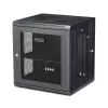 Armário de rede StarTech.com 4-Post 12U para montagem na parede com prateleira 1U, armário de servidor de 19 polegadas rebatível para montagem na parede para equipamento de dados/AV/eletrónica/informática, caixa de rack ventilada flexível