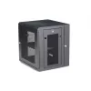Armário de rede StarTech.com 4-Post 12U para montagem na parede com prateleira 1U, armário de servidor de 19 polegadas rebatível para montagem na parede para equipamento de dados/AV/eletrónica/informática, caixa de rack ventilada flexível