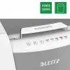 Destruidora de documentos LEITZ IQ Autofeed Small Office 100, corte cruzado P-4, 8 folhas, entrada 22 cm, depósito 34 L, cinzento