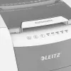 Destruidora de documentos LEITZ IQ Autofeed Small Office 100, corte cruzado P-4, 8 folhas, entrada 22 cm, depósito 34 L, cinzento