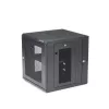 Armário de rede StarTech.com 4-Post 12U para montagem na parede com prateleira 1U, armário de servidor de 19 polegadas rebatível para montagem na parede para equipamento de dados / AV / eletrónica / informática, caixa de rack ventilada flexível