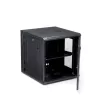 Armário de rede StarTech.com 4-Post 12U para montagem na parede com prateleira 1U, armário de servidor de 19 polegadas rebatível para montagem na parede para equipamento de dados / AV / eletrónica / informática, caixa de rack ventilada flexível