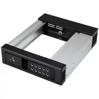 Baía de troca a quente StarTech.com de 5,25 para 3,5 para discos - para unidades SATA/SAS de 3,5 polegadas - sem bandeja - alumínio