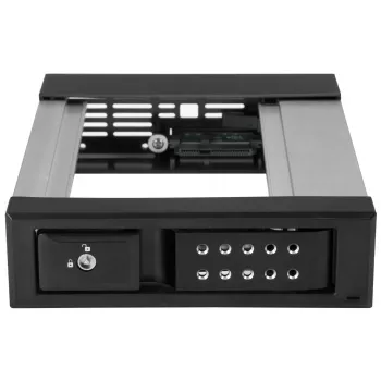 Baía de troca a quente StarTech.com de 5,25 para 3,5 para discos - para unidades SATA/SAS de 3,5 polegadas - sem bandeja - alumínio