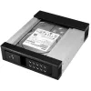 Baía de troca a quente StarTech.com de 5,25 para 3,5 para discos - para unidades SATA/SAS de 3,5 polegadas - sem bandeja - alumínio