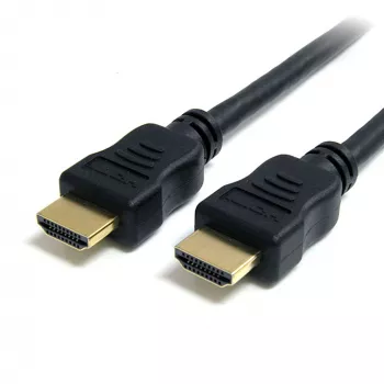 StarTech.com HDMM1MHS cabo HDMI de alta velocidade com Ethernet, 1 m, Ultra HD 4K, 28 AWG, banhado a ouro, M/M, preto