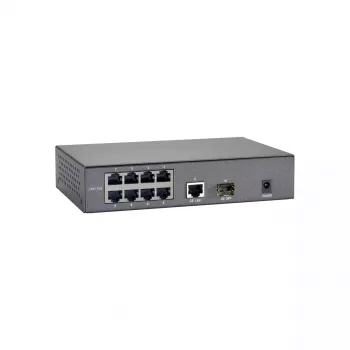 Switch PoE LevelOne de 10 portas Fast Ethernet, 1 x Gigabit RJ45, 1 x Gigabit SFP, 8 saídas PoE, 90 W