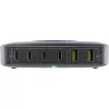 InLine Qi Powerstation Multiport carregador, 4x USB-C + 2x USB-A, GaN 100 W, carregamento sem fios 15 W, preto (31517K)