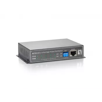 Switch Fast Ethernet PoE LevelOne 5 portas, 4 saídas PoE, 120 W, fonte de alimentação incluída