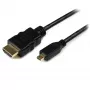 StarTech.com HDADMM3M cabo de alta velocidade de Micro HDMI para HDMI com Ethernet, 3 m, HDMI tipo A para Micro HDMI tipo D, 32 AWG, blindado, M/M, preto