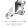 Adaptador de cabo de vídeo HDMI para DVI-D StarTech.com 8in – HDMI macho para DVI fêmea
