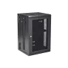 Armário de rede StarTech.com 4 postes 18U para montagem na parede com prateleira 1U, armário de servidor de 19 polegadas dobrável para montagem na parede para equipamento de dados/AV/eletrónica/informática, caixa de rack ventilada flexível