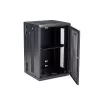 Armário de rede StarTech.com 4 postes 18U para montagem na parede com prateleira 1U, armário de servidor de 19 polegadas dobrável para montagem na parede para equipamento de dados/AV/eletrónica/informática, caixa de rack ventilada flexível