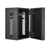 Armário de rede StarTech.com 4 postes 18U para montagem na parede com prateleira 1U, armário de servidor de 19 polegadas dobrável para montagem na parede para equipamento de dados/AV/eletrónica/informática, caixa de rack ventilada flexível