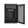 Armário de rede StarTech.com 4 postes 18U para montagem na parede com prateleira 1U, armário de servidor de 19 polegadas dobrável para montagem na parede para equipamento de dados/AV/eletrónica/informática, caixa de rack ventilada flexível