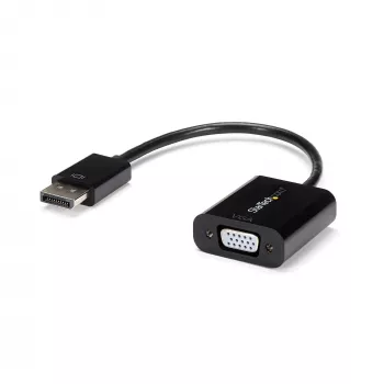 Adaptador StarTech.com DisplayPort para VGA – Conversor ativo DP para VGA – Vídeo 1080p – Adaptador de cabo DP/DP++ para monitor VGA – Dongle adaptador DP para VGA digital para analógico – DP 1.2 para VGA