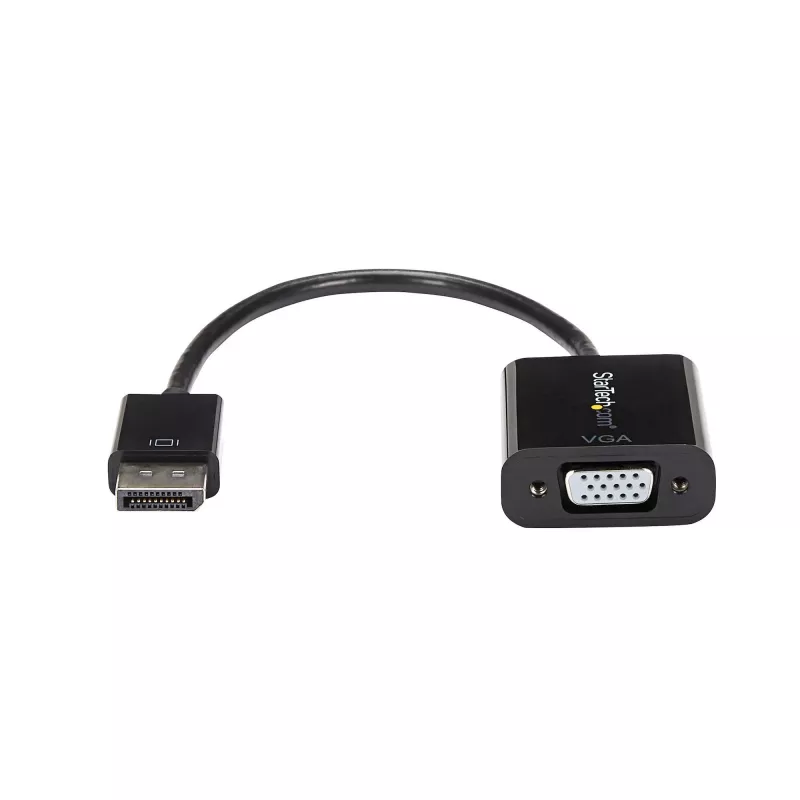Adaptador StarTech.com DisplayPort para VGA – Conversor ativo DP para VGA – Vídeo 1080p – Adaptador de cabo DP/DP++ para monitor VGA – Dongle adaptador DP para VGA digital para analógico – DP 1.2 para VGA
