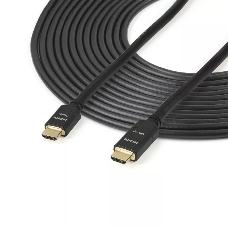 Cabo HDMI ativo StarTech.com 20 m – Cabo HDMI High Speed 4K com Ethernet – Certificado CL2 para instalação na parede – Vídeo 4K 30Hz – Cabo HDMI 1.4 – Para monitor HDMI, projetor, TV, display