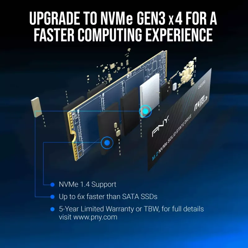 Unidade SSD PNY 1 TB M.2 PCI Express 3.0 NVMe CS2230