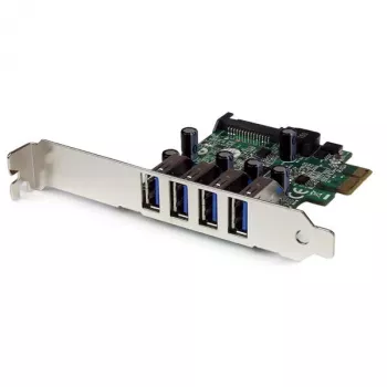 Adaptador de placa controladora StarTech.com PCI Express PCIe SuperSpeed USB 3.0 de 4 portas com UASP – Alimentação SATA