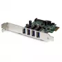 Adaptador de placa controladora StarTech.com PCI Express PCIe SuperSpeed USB 3.0 de 4 portas com UASP – Alimentação SATA